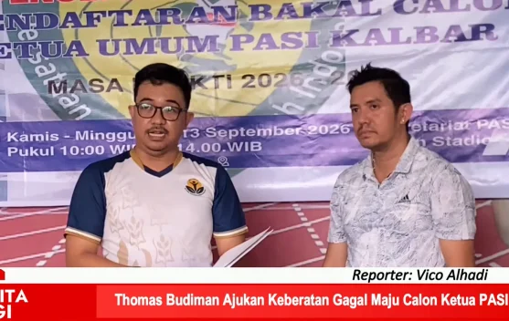 Thomas Budiman Ajukan Keberatan ke PASI Pusat Gagal Maju Calon Ketua PASI Kalbar di Musprov 29 September