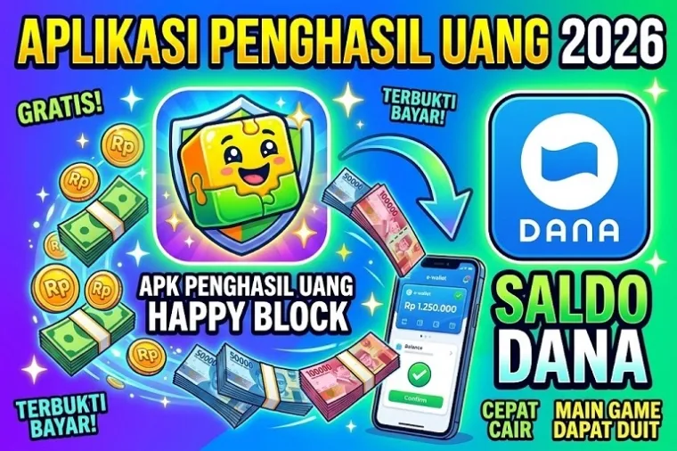 Happy Block, APK Penghasil Uang 2026 Klaim Bagi Saldo Dana