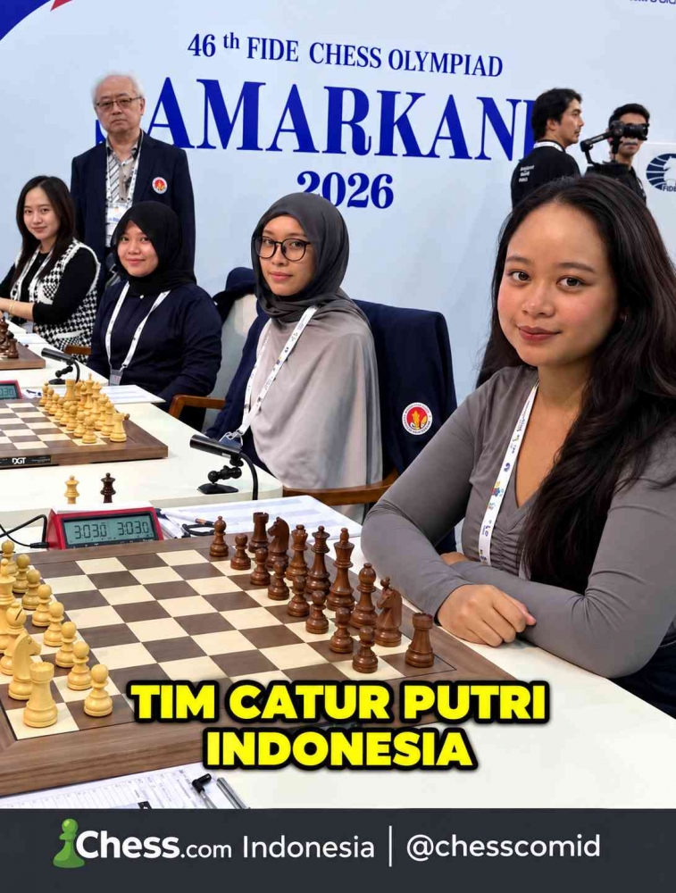 Babak 6 Catur Samarkand 2026: Indonesia Putra Tantang Yunani, Putri Jumpa Malaysia