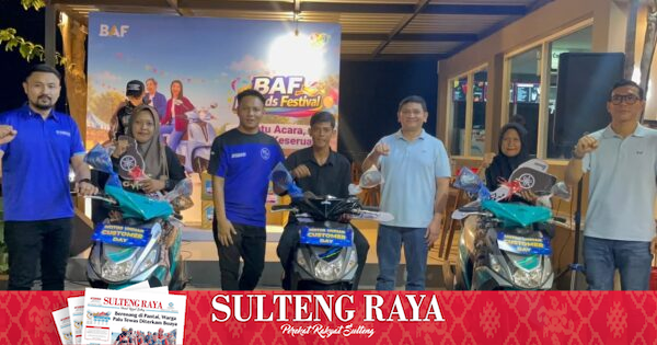 Yamaha Serahkan 3 Motor Gratis ke Warga Tojo Una-Una, Palu, dan Parigi Moutong di BAF Friends Festival