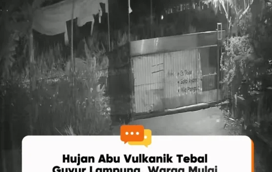 Hujan Abu Vulkanik Gunung Anak Krakatau Guyur Bandarlampung hingga Pringsewu, Warga Diminta Pakai Pelindung Diri