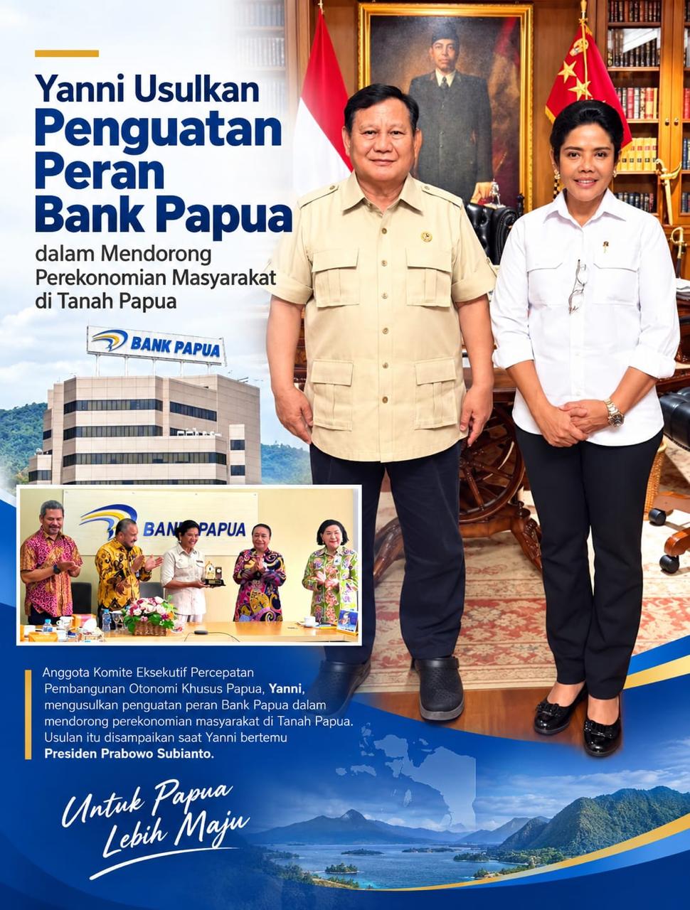 Yanni Usulkan Penguatan Bank Papua ke Presiden Prabowo, Soroti Penyaluran Hak Guru