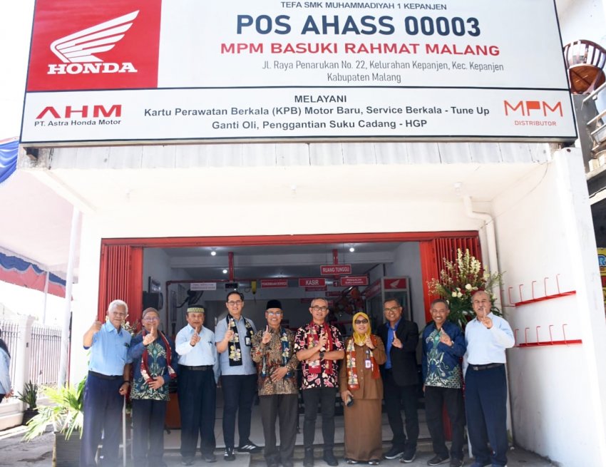 MPM Honda Jatim Resmikan Pos AHASS TEFA Keempat di SMK Muhammadiyah 1 Kepanjen