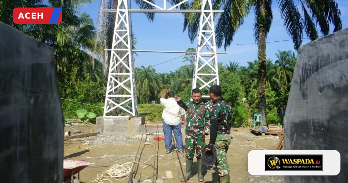 Dandim Aceh Tamiang Tinjau Jembatan Gantung Perintis Garuda di Desa Kaloy, Pastikan Pekerjaan Sesuai Tahapan