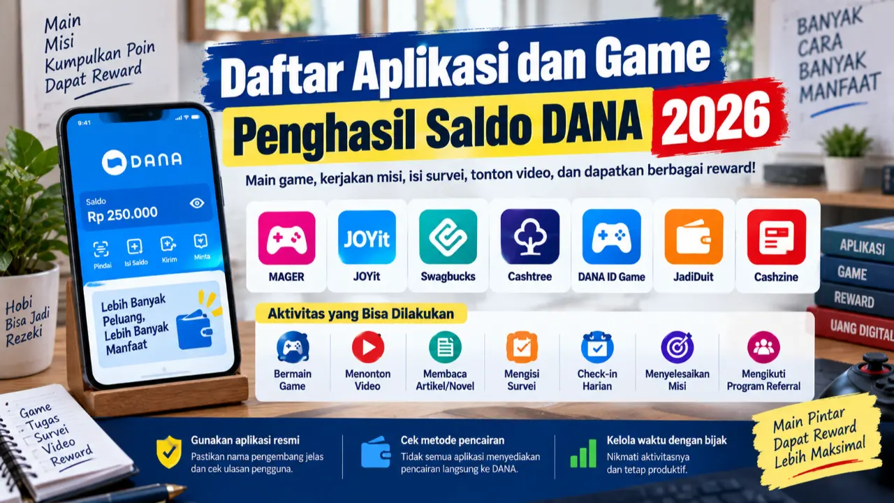 7 Aplikasi dan Game Penghasil Saldo DANA, Cek Daftar Terbaru 2026