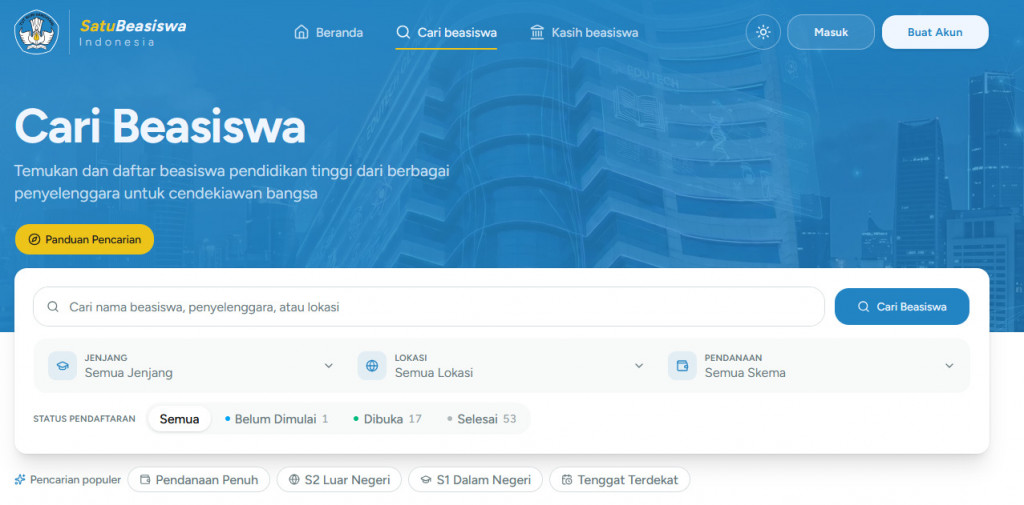 SatuBeasiswa Kemdiktisaintek Rangkul 465 Program Beasiswa