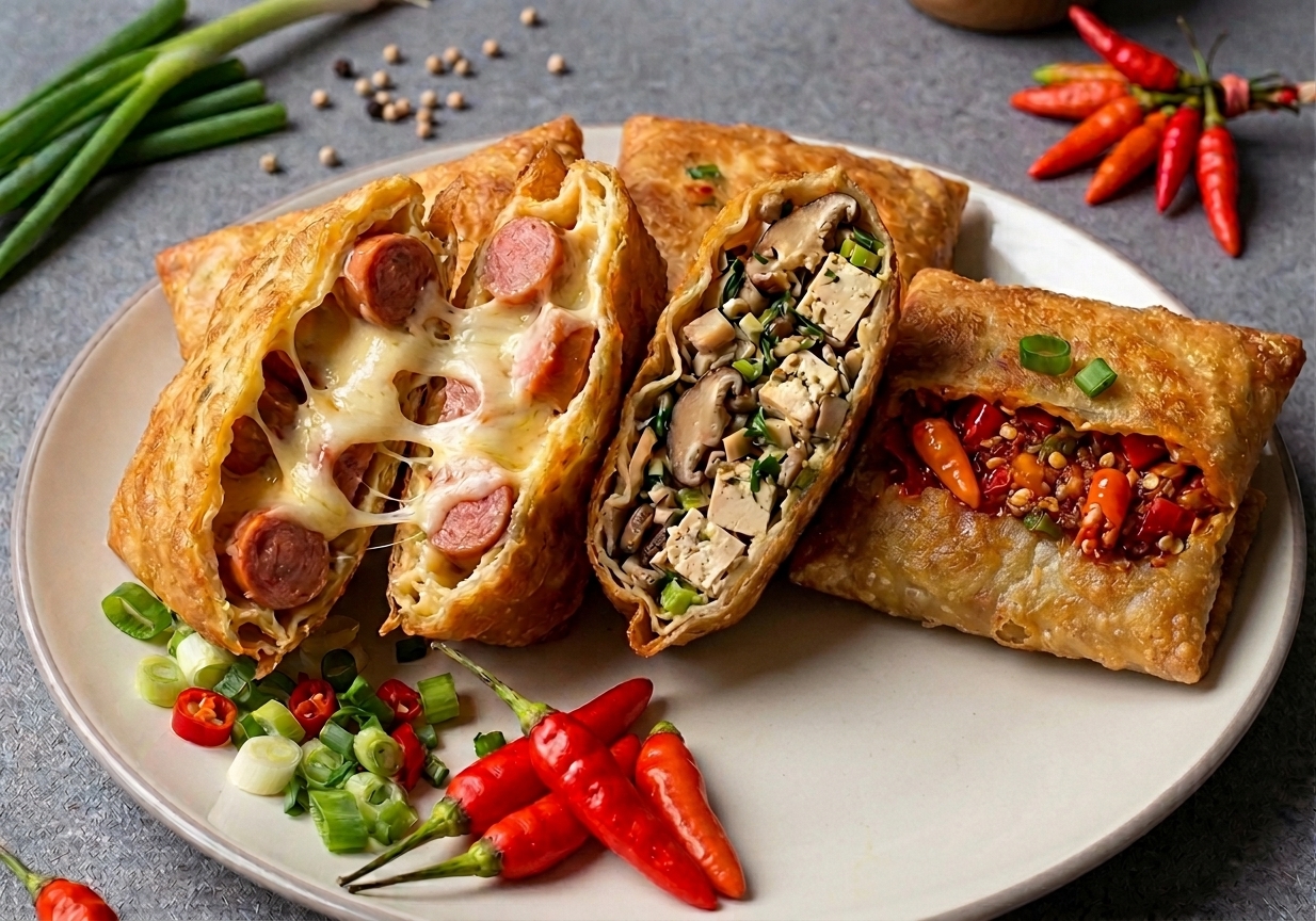 5 Kreasi Isian Martabak Telur Mini Kulit Lumpia, dari Keju Melt hingga Tumisan Mercon