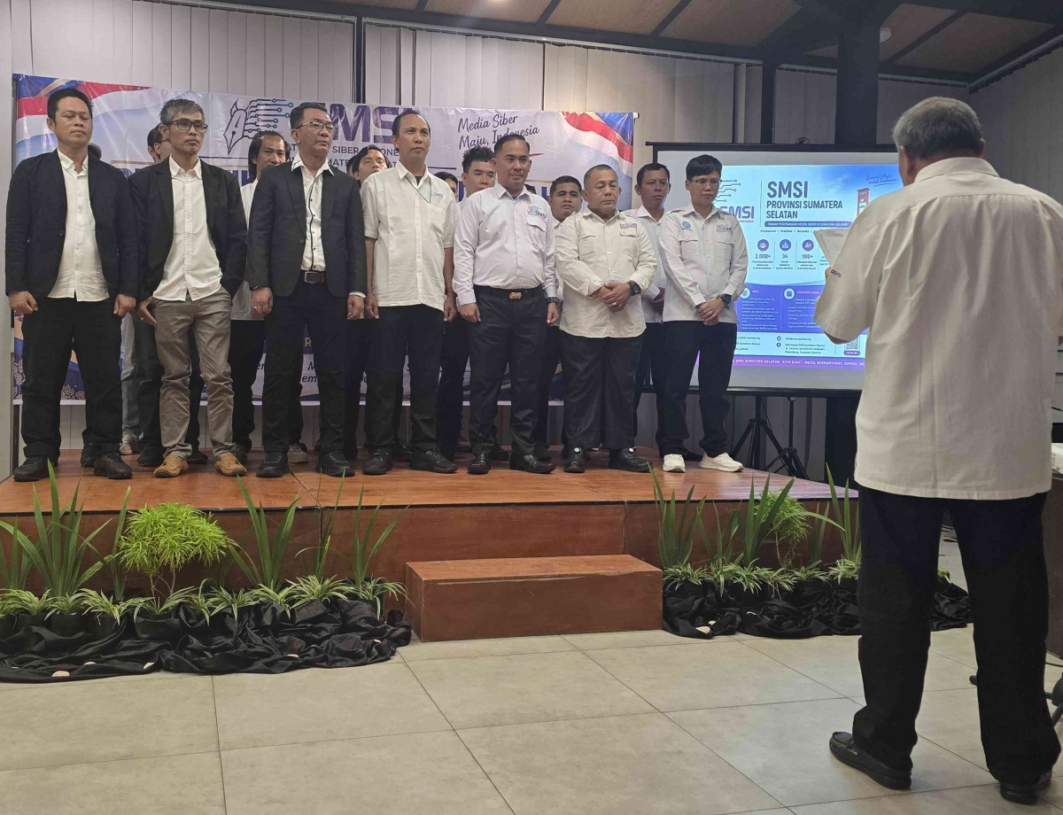 8 Pengurus SMSI Kabupaten/Kota se-Sumsel Dilantik di Palembang, Banyuasin Beri Dukungan