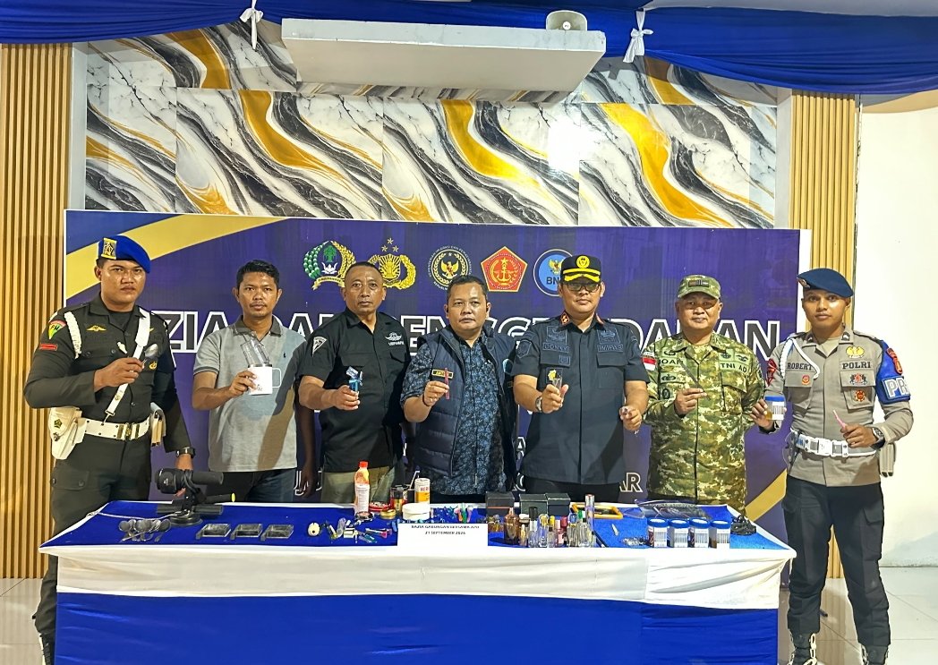 Lapas Nunukan Razia Gabungan TNI-Polri-BNN, Tes Urine WBP dan 60 Barang Terlarang Disita