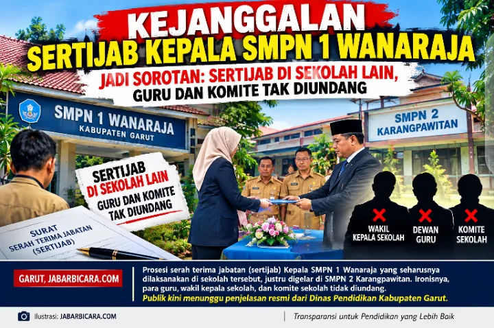 Sertijab Kepala SMPN 1 Wanaraja Digelar di Sekolah Lain, Guru dan Komite Mengaku Tak Diundang