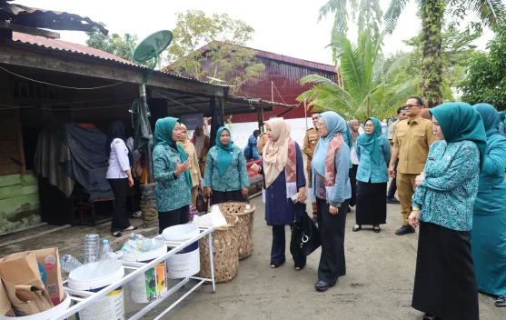 TP PKK Sumut Evaluasi Lomba Lingkungan Bersih dan Sehat di Kelurahan Bunga Tanjung Tanjungbalai