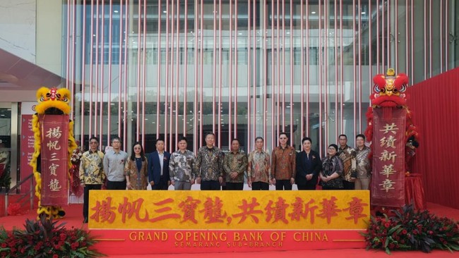 Bank of China Buka Cabang Semarang, Perkuat Kliring Renminbi di RI