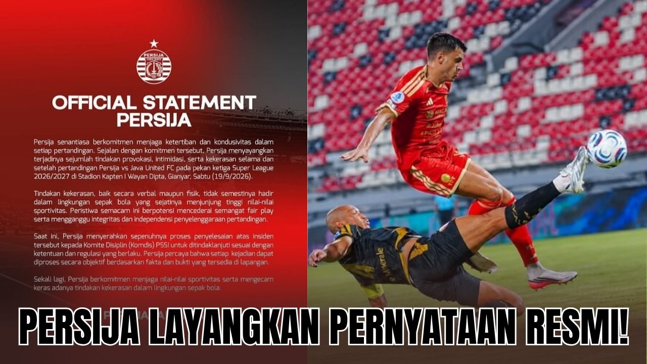 Persija Layangkan Pernyataan Resmi ke Komdis PSSI Usai Insiden Kontra Java United