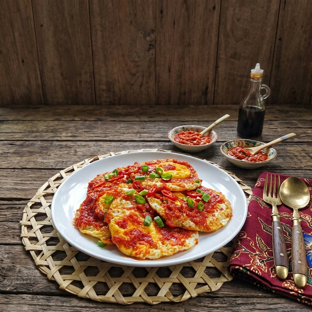 Resep Telur Ceplok Balado Pedas Gurih ala Rumahan, Modal 6 Butir Telur dan 10 Cabai Merah