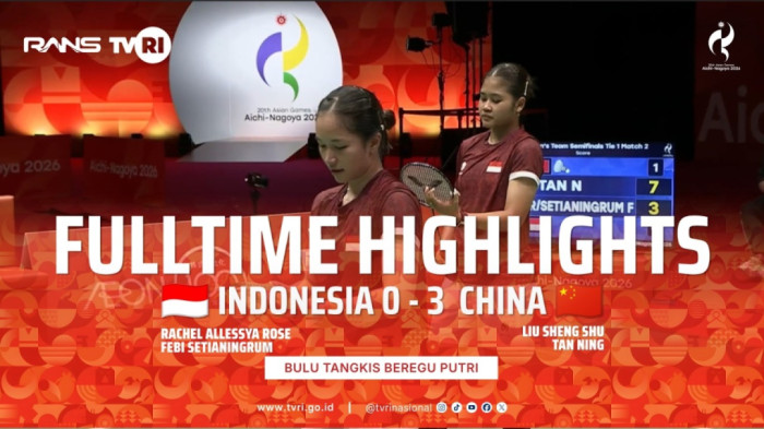 Indonesia Kalah 0-3 dari China di Semifinal Bulutangkis Beregu Putri Asian Games 2026