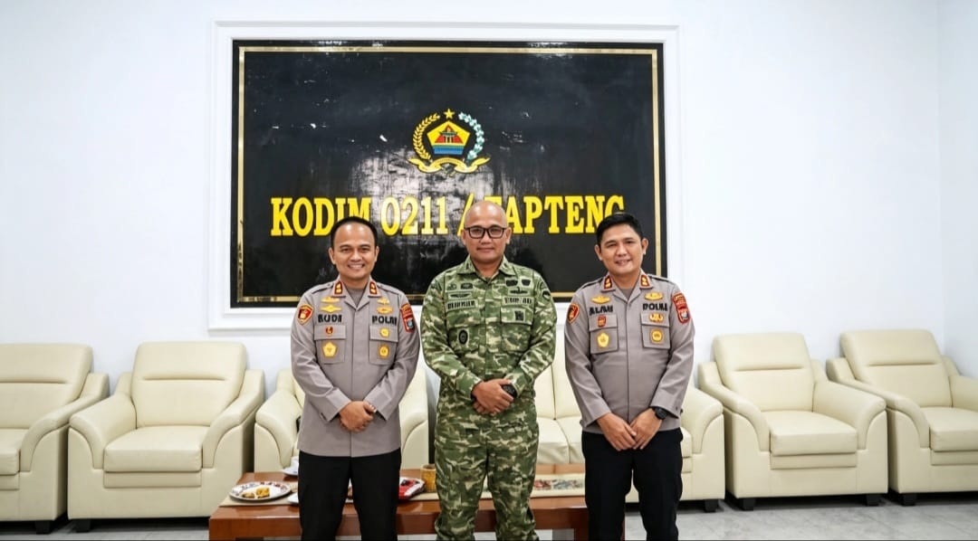 Kapolres Sibolga dan Tapteng Sambangi Makodim 0211, Perkuat Sinergitas TNI-Polri di Tapanuli Tengah