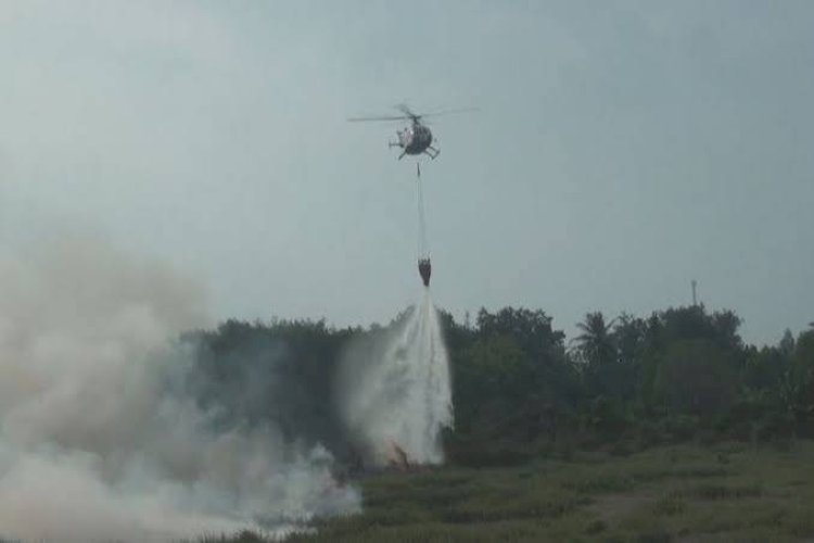 Sumsel Tambah 2 Helikopter Water Bombing, 10 Armada Udara Disiagakan Hadapi Karhutla