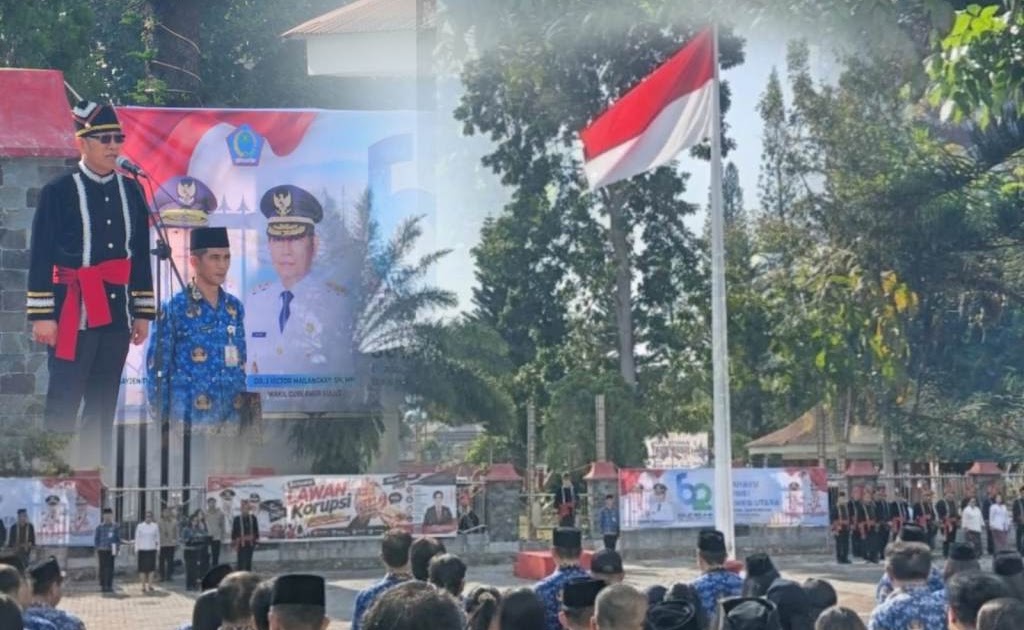 Pemkab Minahasa Gelar Upacara HUT ke-62 Sulut, Gubernur Yulius Selvanus Pamer 4 Indikator Ekonomi Positif