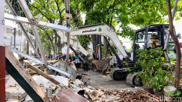 Trotoar Cihampelas Bandung Ditertibkan, 84 Bangunan Dibongkar