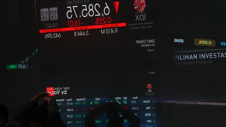 IHSG Melemah 1,06% ke 6.307 pada Sesi I, BBCA dan IMPC Jadi Penekan Utama