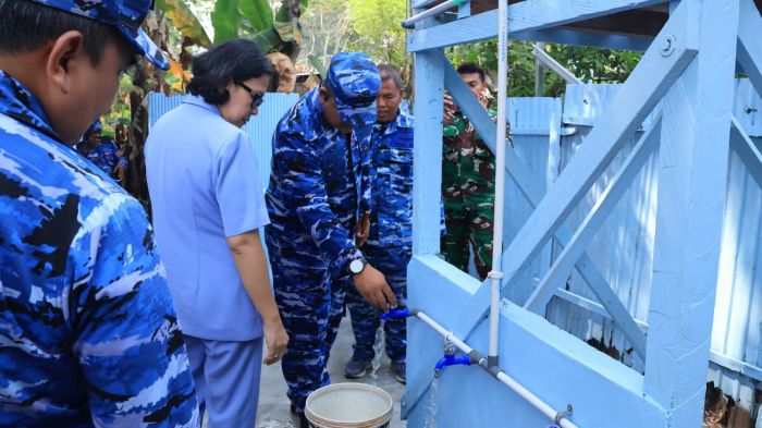 Lanud Dhomber Resmikan Fasilitas Air Bersih untuk Warga Pantai Seraya Balikpapan, Diresmikan Bertepatan HUT ke-81 TNI