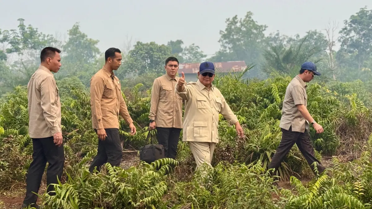 Presiden Prabowo Pantau Karhutla Kalbar dari Istana, 210 Ha Lahan Masih Dipadamkan dan Udara Kayong Utara Sentuh 984