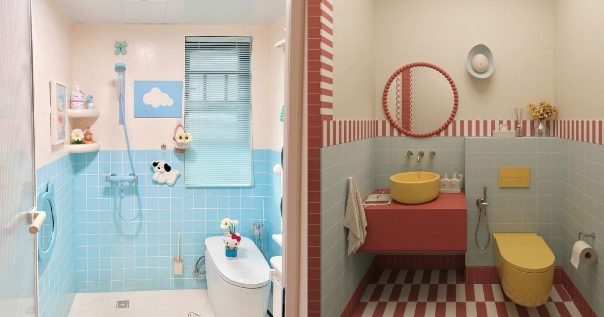 5 Inspirasi Kamar Mandi Warna Pastel yang Estetik dan Cozy