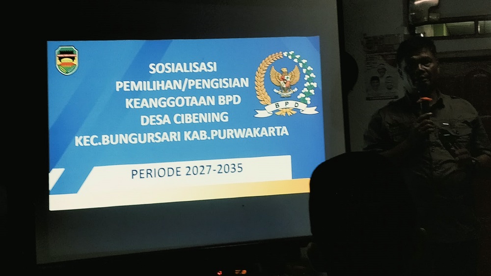 Pemilihan Anggota BPD Desa Cibening Purwakarta Mulai Bergulir, Sosialisasi Digelar untuk Dua RW di Dusun Tiga