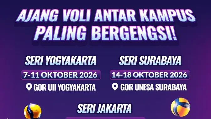 MOJI Gelar Liga Voli Mahasiswa 2026, 36 Tim dari 24 Kampus Berlaga di 3 Kota