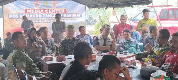 Karhutla Kapuas Dievaluasi Tiap Hari, 195 Sumur Bor dan 14 Titik Air Bersih Disiapkan