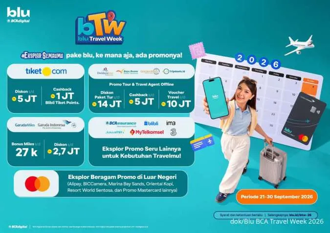 Blu Travel Week 2026 Digelar 21-30 September, Diskon Tiket hingga Rp 5 Juta
