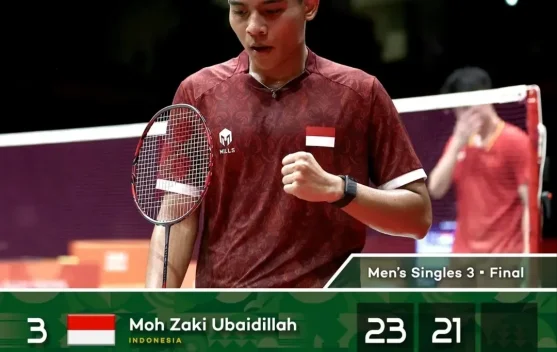 Ubed Penentu, Indonesia Rebut Emas Beregu Putra Asian Games 2026