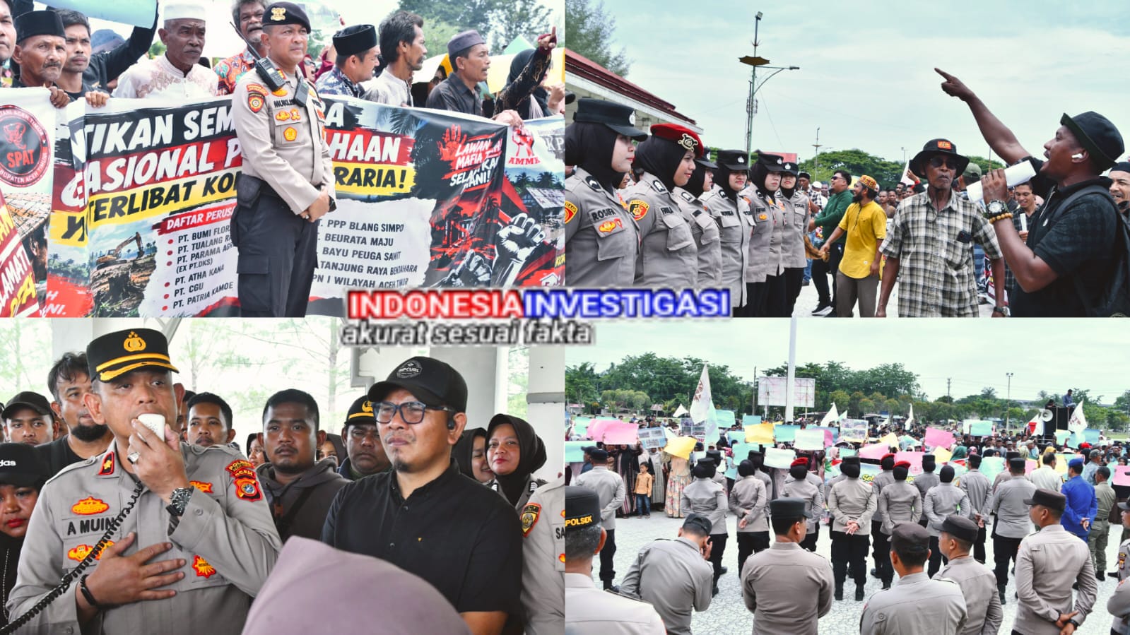 Polres Aceh Timur Kerahkan 195 Personel Kawal Aksi Serikat Petani, Tuntut Penyelesaian Konflik Pertanahan