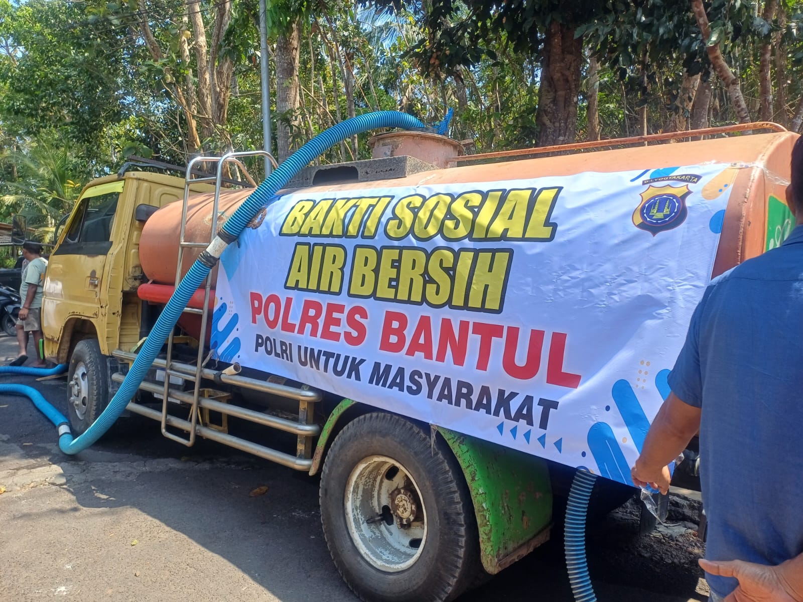 Kemarau Ekstrem di Bantul, Polres Salurkan 25 Ribu Liter Air Bersih ke 167 KK di Dlingo