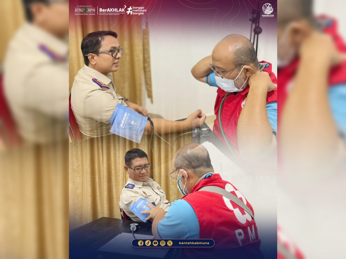 BPN Muna Gelar Donor Darah Peringati HANTARU 2026, Pegawai dan Warga Ikut Sukarela