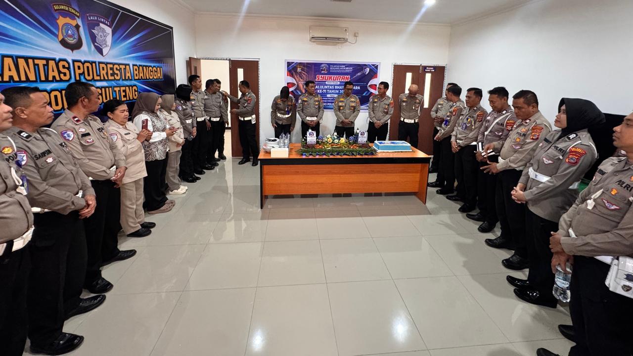 Satlantas Polresta Banggai Gelar Syukuran HUT ke-71 Lalu Lintas Bhayangkara, Tegaskan Komitmen Pelayanan