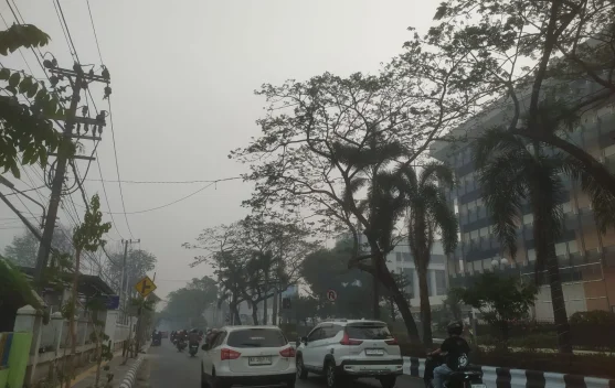 BMKG Kalsel Prakirakan Cerah Berawan, Kabut Asap Selimuti Bandara Syamsudin Noor