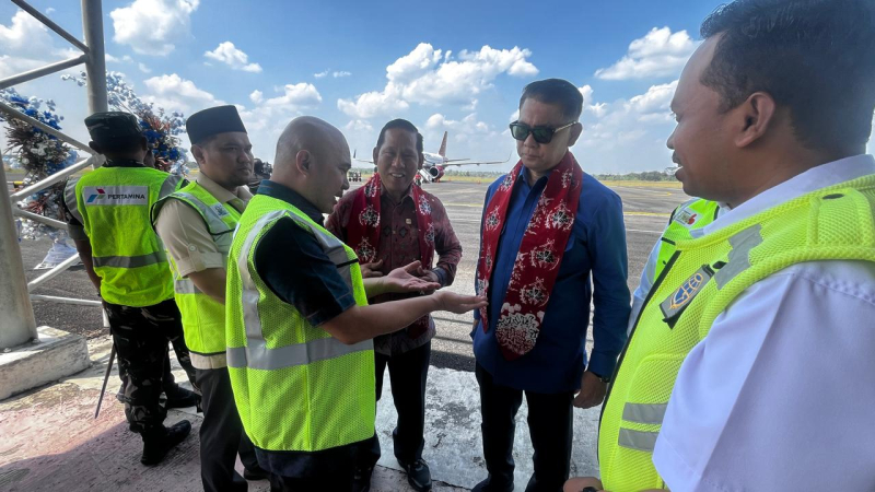 Bupati Bungo Dedy Putra dan Sy Fasha Saling Puji di Peresmian Avtur Bandara Muara Bungo