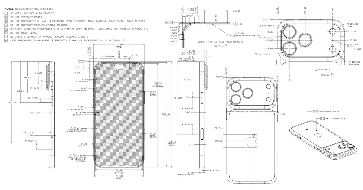 Apple Rilis 96 Gambar Teknis Resmi untuk Pembuat Aksesori