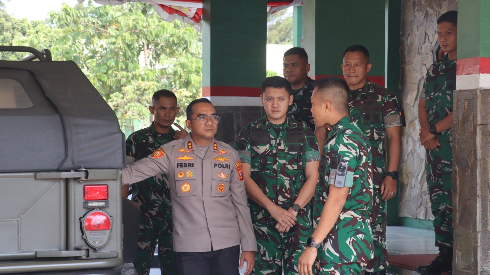 Kapolres Purwakarta Silaturahmi ke Yonarmed 9/Pasopati, Perkuat Koordinasi TNI-Polri di Sadang