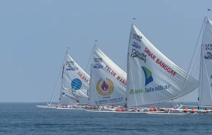 Sandeq Sulbar 99 Finis Ketiga Etape Banua Pamboang meski Start dari Nomor Urut 40