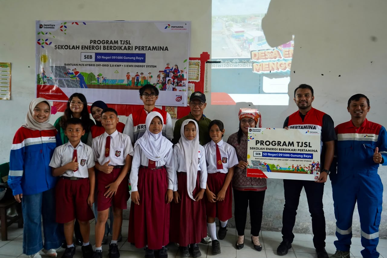 Pertamina NRE Pasang PLTS 2,8 kWp di Sekolah Simalungun, Ini Manfaatnya