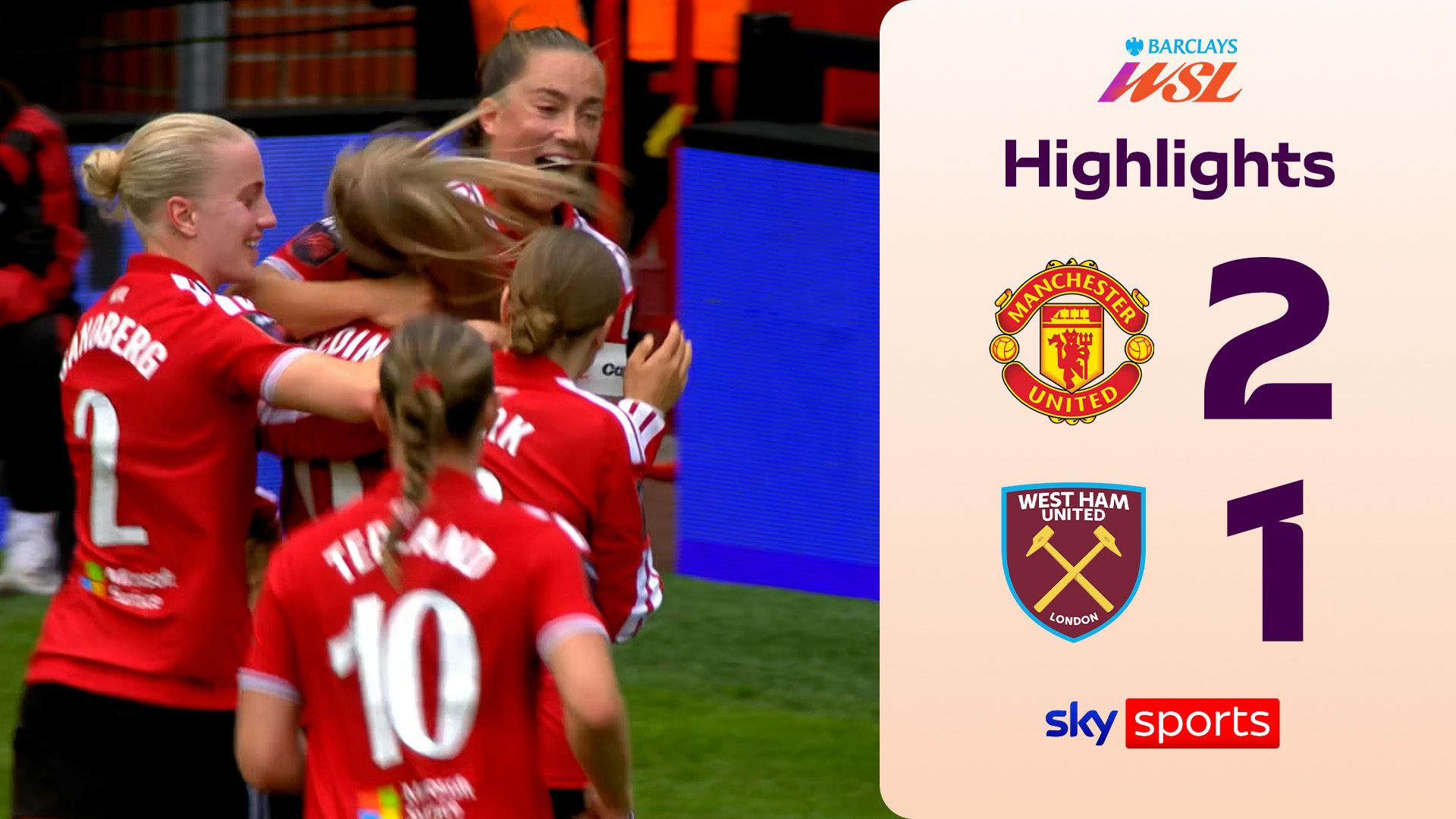 Manchester United Kalahkan West Ham untuk Raih Kemenangan Pertama di WSL Musim Ini