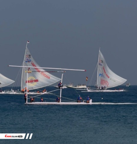 80 Perahu Sandeq Berlaga di Etape Kedua Sandeq Silumba Majene, Satu Terbalik Diterjang Angin Kencang