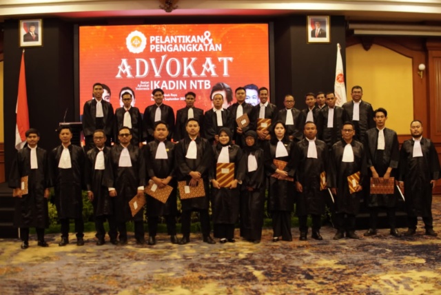 IKADIN NTB Kukuhkan 25 Advokat Baru di Mataram, Tekankan Integritas dan Akses Keadilan