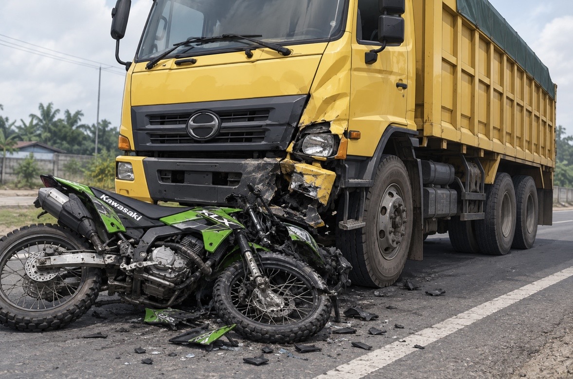 Warga Halmahera Timur Tewas Tergilas Truk Roda 10 Perusahaan Tambang di Perempatan Soagimalaha