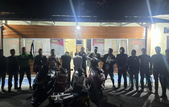 Polres Way Kanan Tangkap Dua Pelaku Curas Ranmor di Lima TKP, Empat Motor dan Dua Senjata Tajam Disita