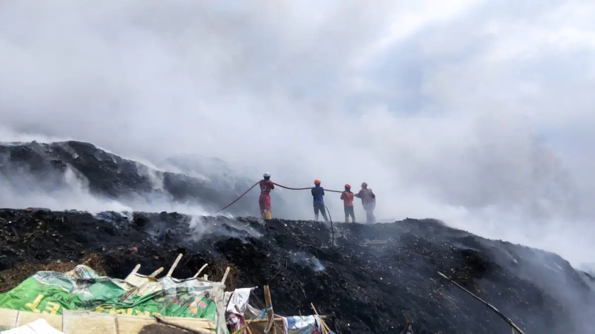 Kebakaran Dua Hari Berturut di TPA Cikundul Sukabumi, 1.000 Meter Persegi Lahan Terdampak