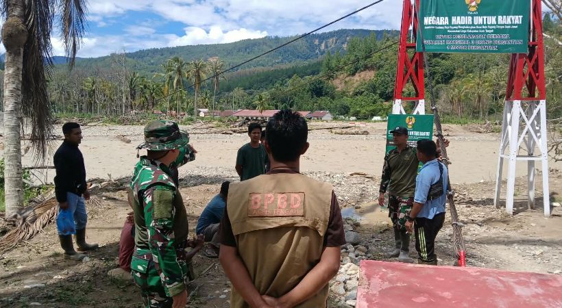 Jembatan Perintis Garuda di Aceh Tengah Putus Diterjang Luapan Sungai Jamboaye, 78 KK Reje Payung Terisolir