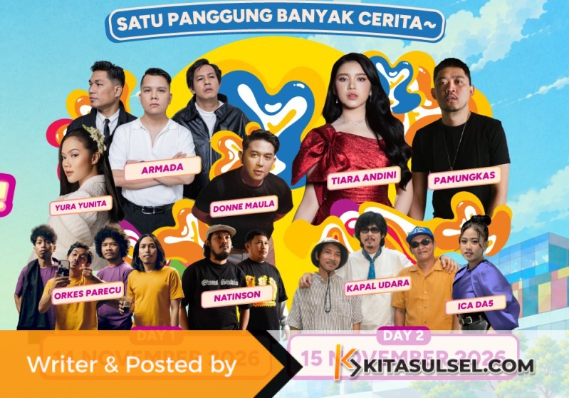 Musikaria Adira Festival 2026 di Makassar Jual Tiket Presale Rp119 Ribu, Armada hingga Pamungkas Tampil 14–15 November